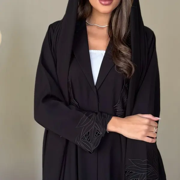 Black Floral Cutwork Abaya product image 1