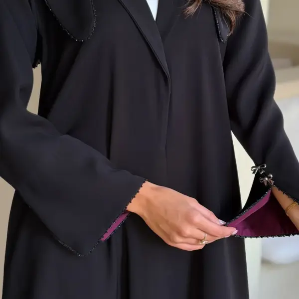 Black Plum Cuff Cape Abaya product image 1