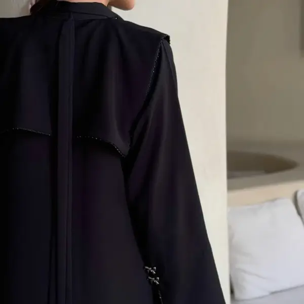 Black Plum Cuff Cape Abaya product image 2