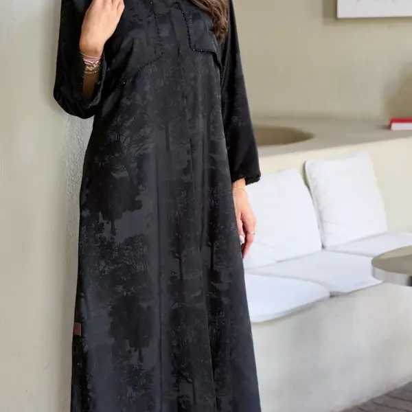 Black Tonal Woodland Abaya product image 1