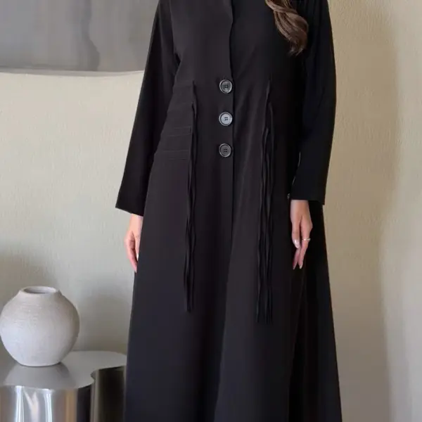 Black Utility Zip Cuff Abaya product image 2
