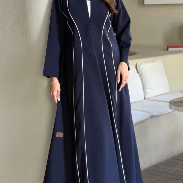 Navy Contrast Piping Abaya product image 1