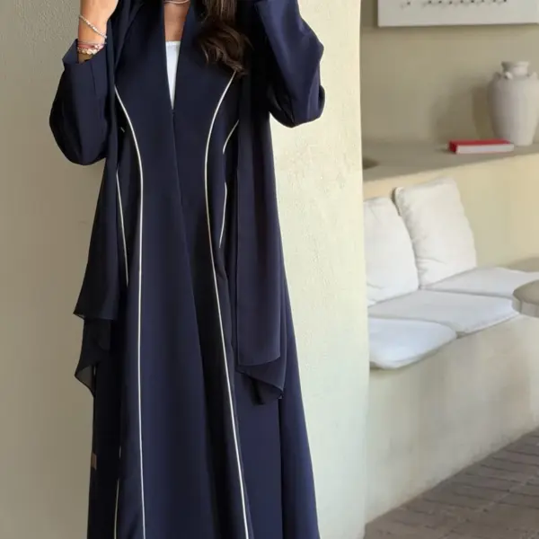 Black Utility Zip Cuff Abaya