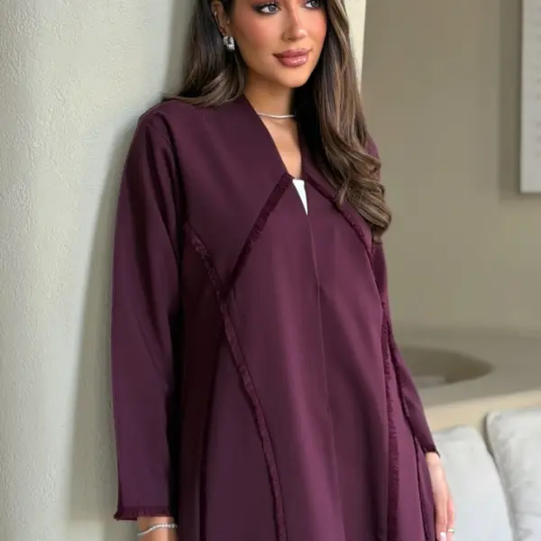 Black Silver Bird Embellished Abaya